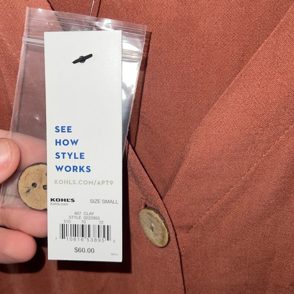 BRAND NWT Apt. 9 Dark Orange Long Romper size S - Picture 9 of 16